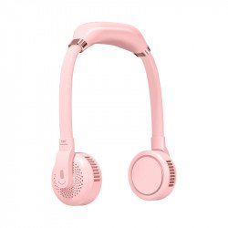 Portable Neck Fan, Personal Bladeless Cooling Fans, Battery Powered Rechargeable USB Fan, Hand Free Wearable Fan for Outdoors Travel Sports (Pink)